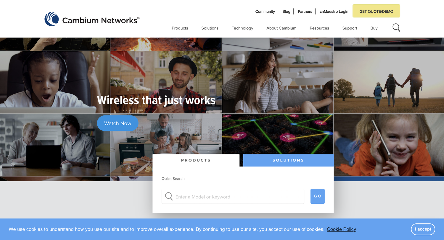 Cambium Networks — previous homepage