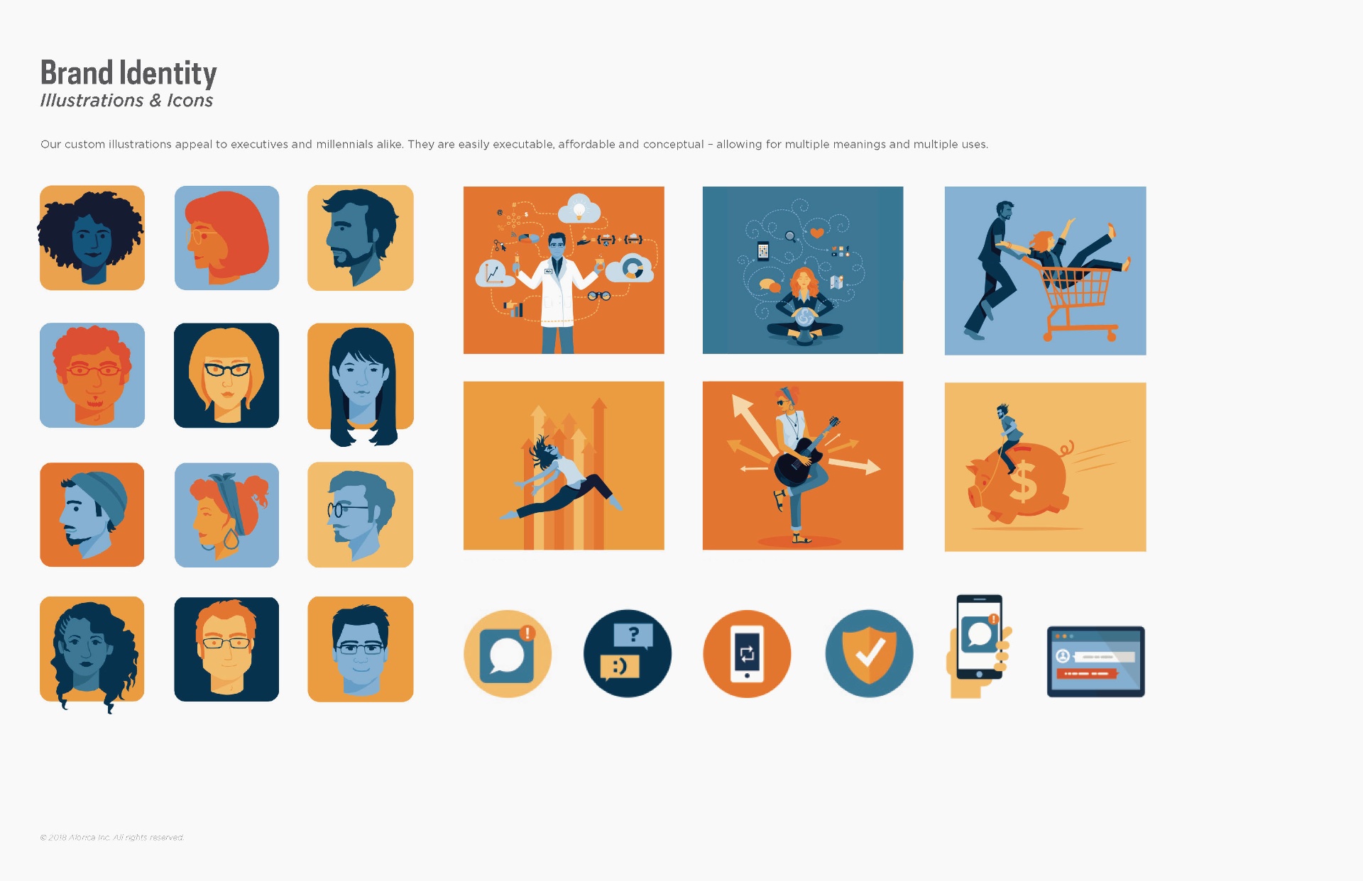 Illustrations and icon system
