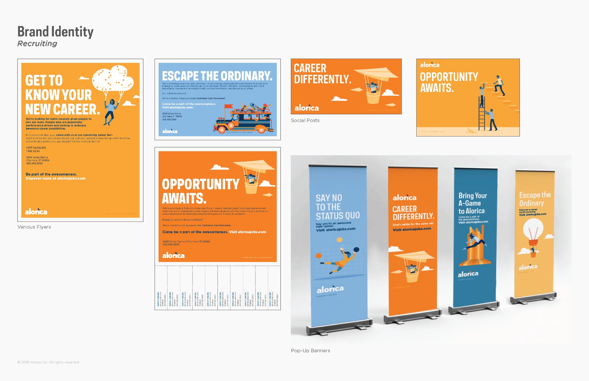 Recruiting collateral and pop-up banners