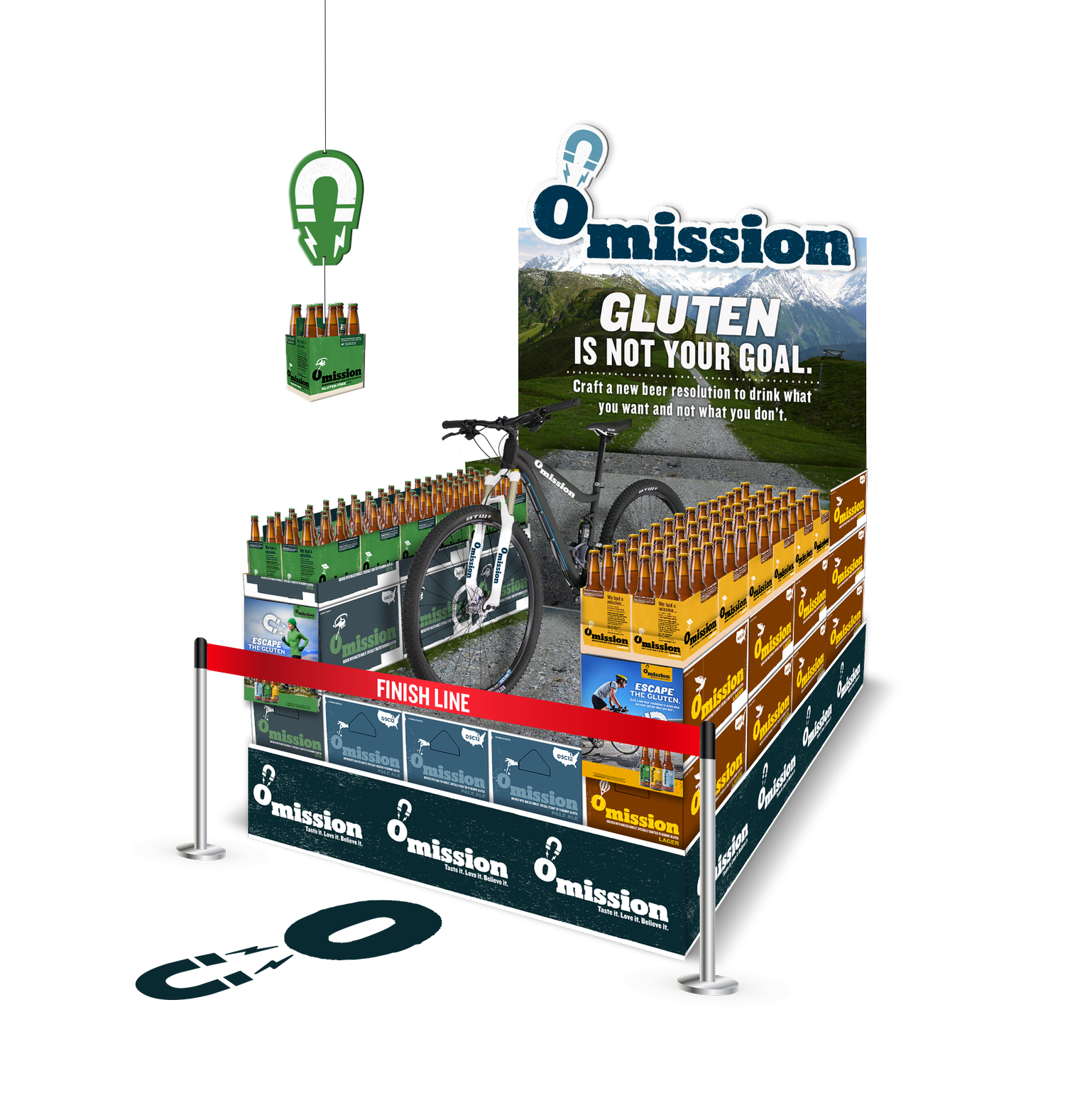 Omission retail case display concept