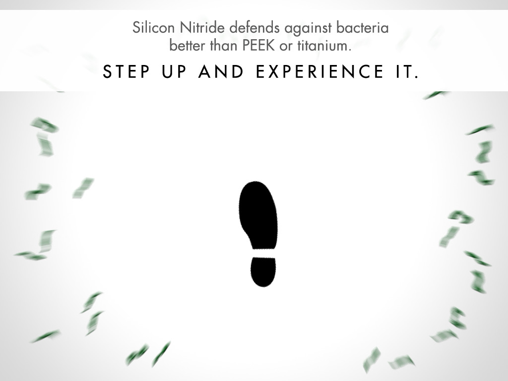 Floor graphic active — bacteria repel away from a central footprint.