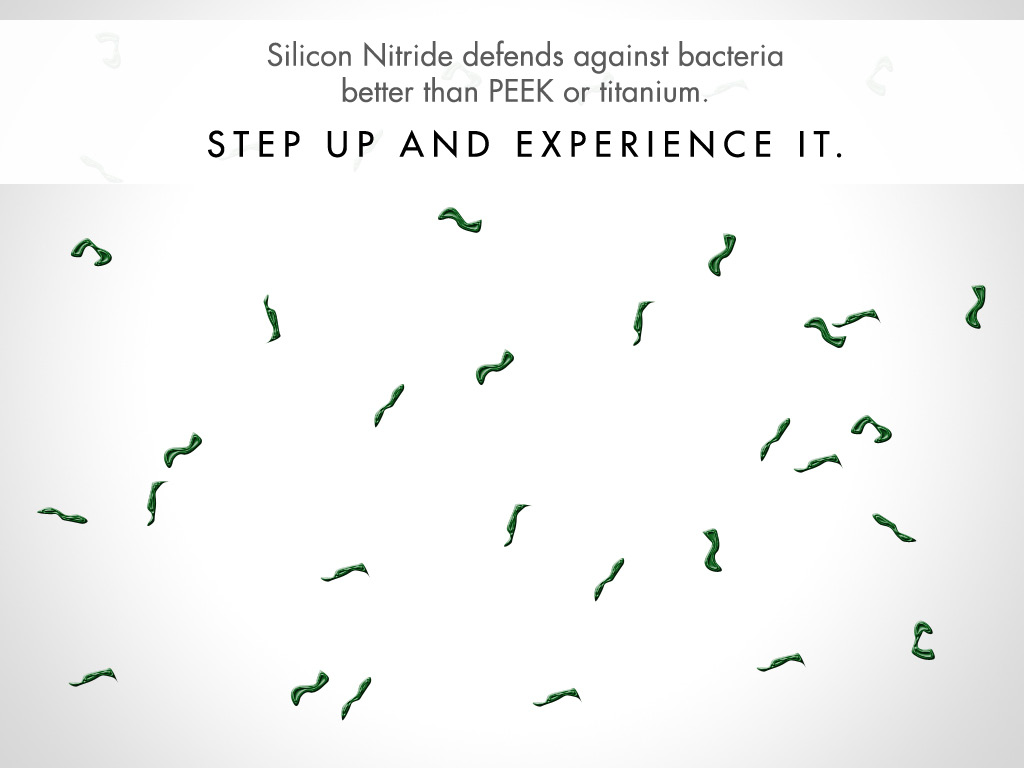 Floor graphic in idle state — bacteria scattered loosely.