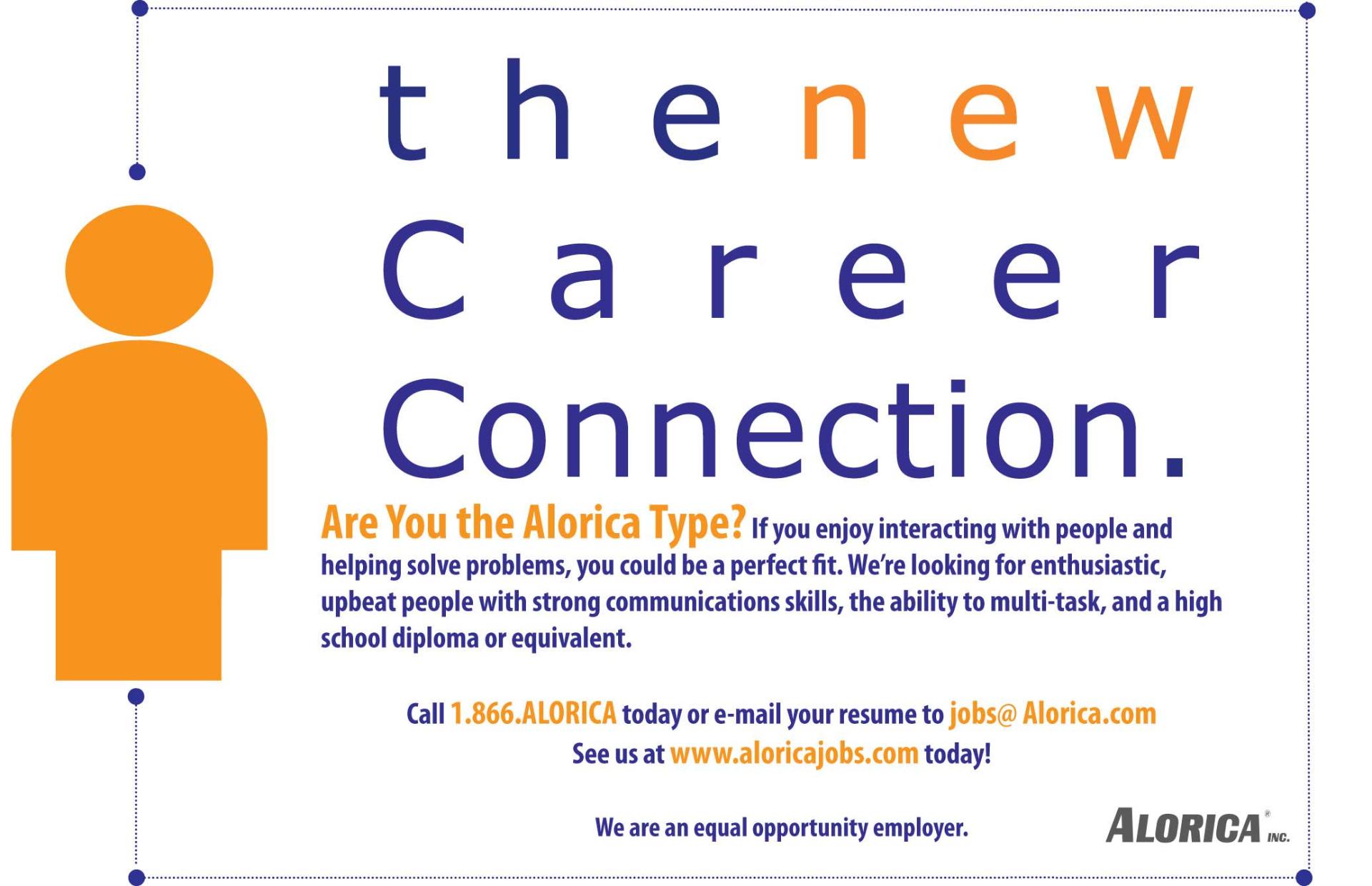 Legacy Alorica recruiting poster — Are You the Alorica Type?