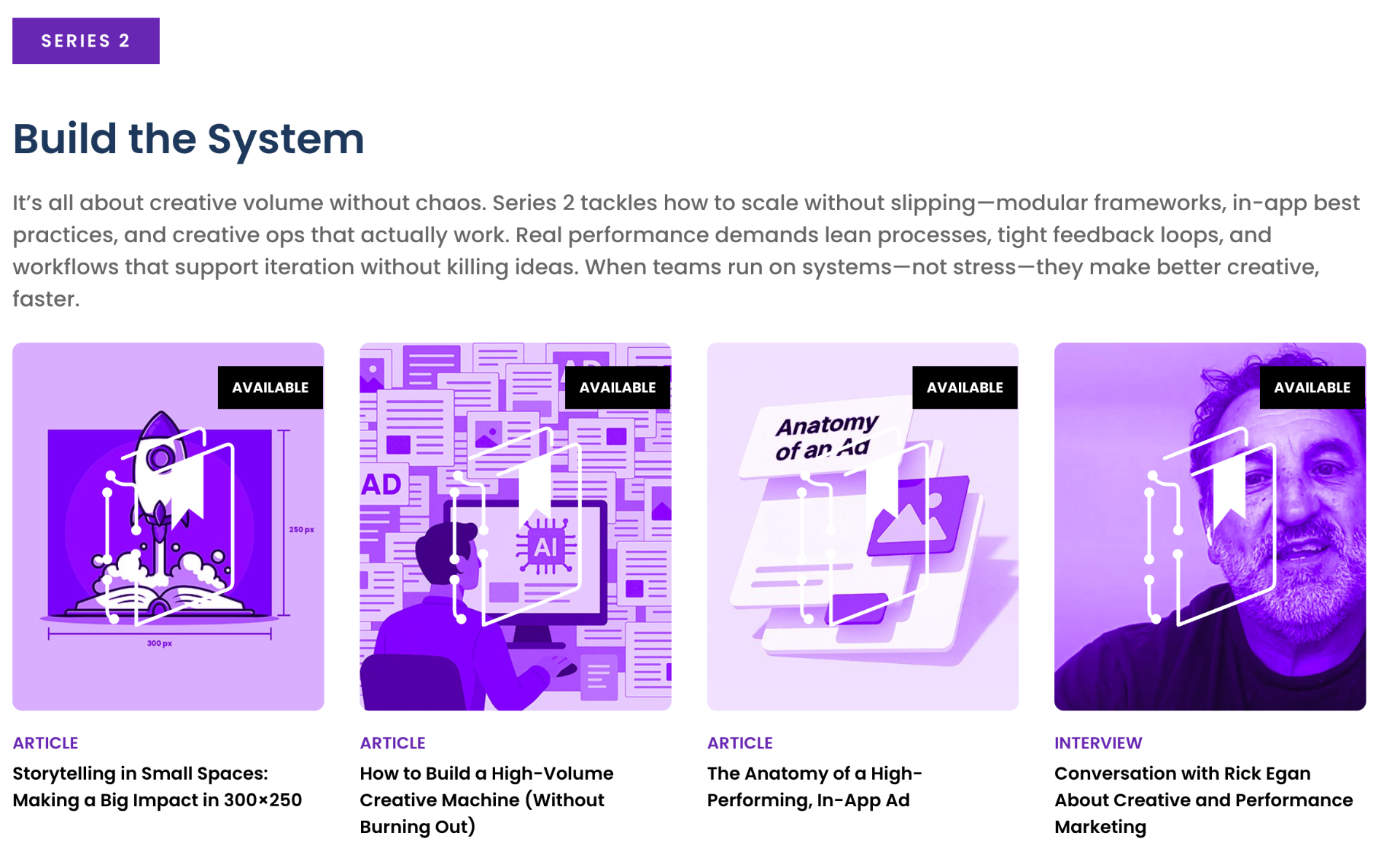 Signal + Story — Series 2: Build the System